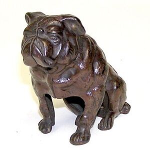 Hubley Seated Bulldog Cast Iron Still Bank